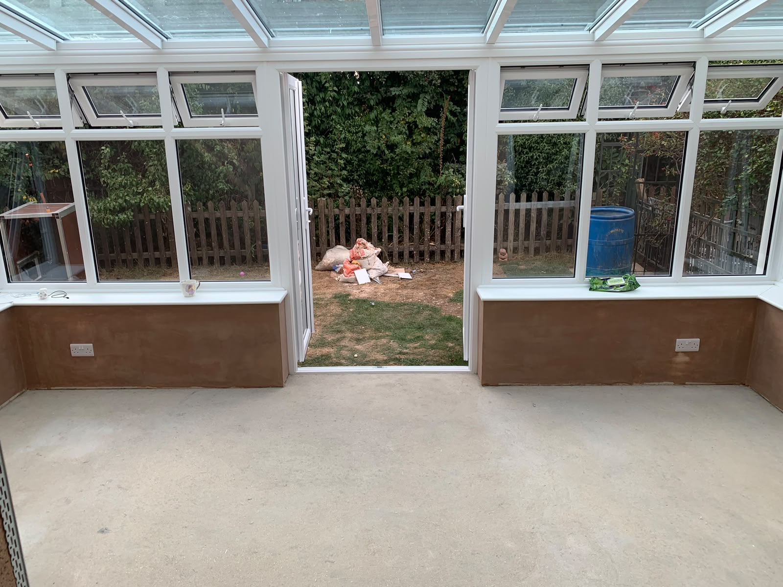 Conservatory skimming — project photo 1