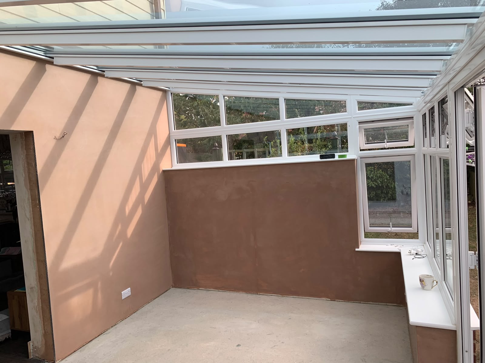 Conservatory skimming — project photo 2